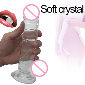 Skin Feeling Realistic Dildo Soft Material Huge Big Penis with Suction Cup Sex Toys for Woman Strapon Female Masturbation (size: L)